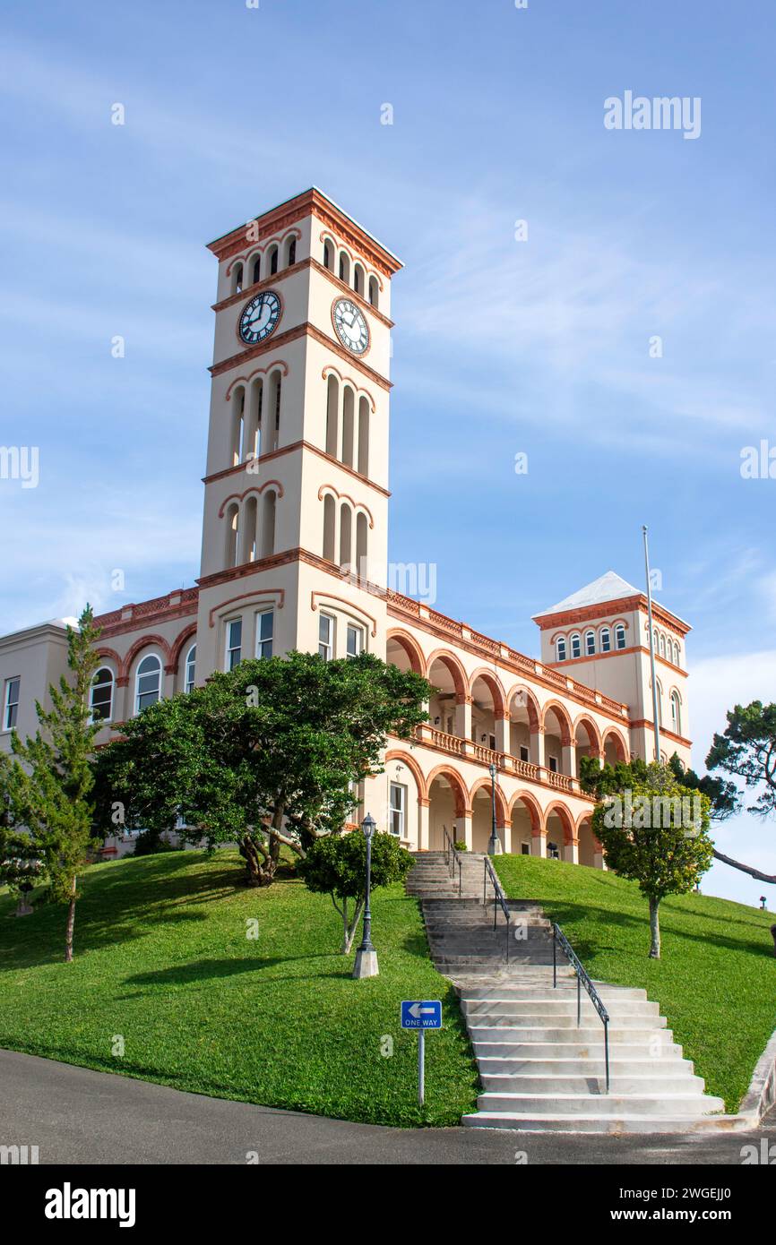 Session House (Corte Suprema), Parliament Street, City of Hamilton, Pembroke Parish, Bermuda Foto Stock