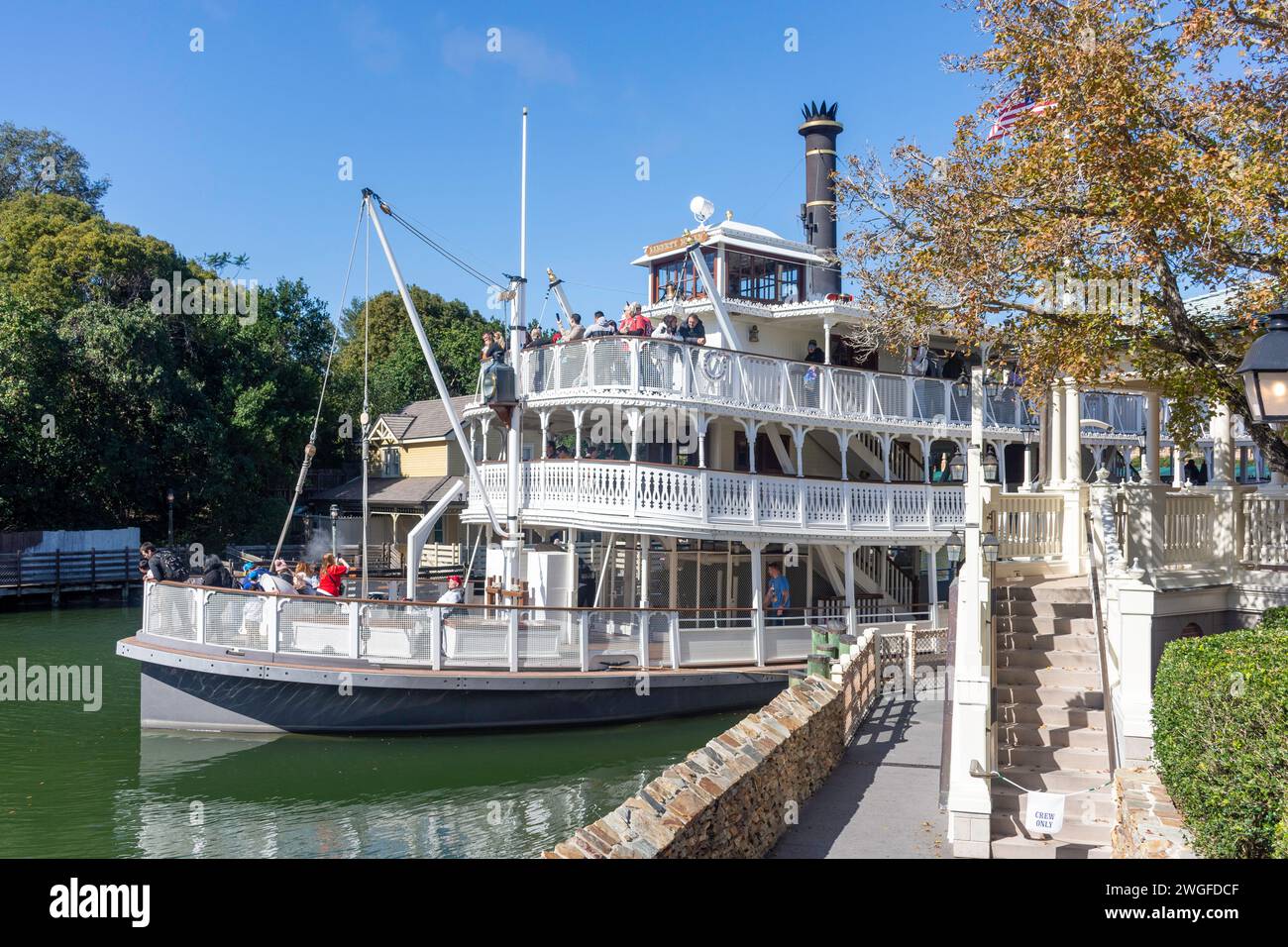 Liberty Square Riverboat, Liberty Square, Magic Kingdom, Walt Disney World Resort, Orlando, Florida, Stati Uniti d'America Foto Stock