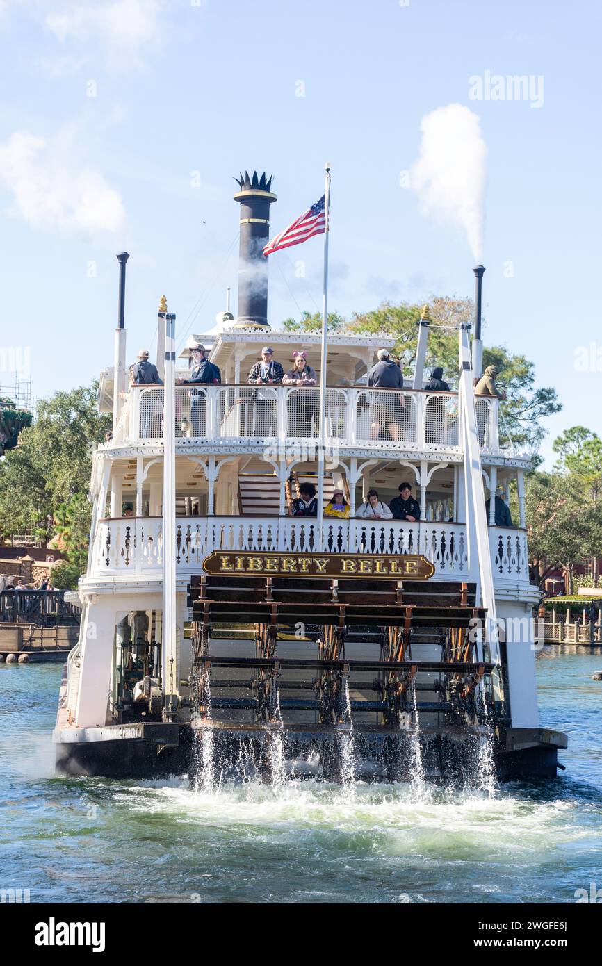 Liberty Belle Riverboat, Liberty Square, Magic Kingdom, Walt Disney World Resort, Orlando, Florida, Stati Uniti d'America Foto Stock