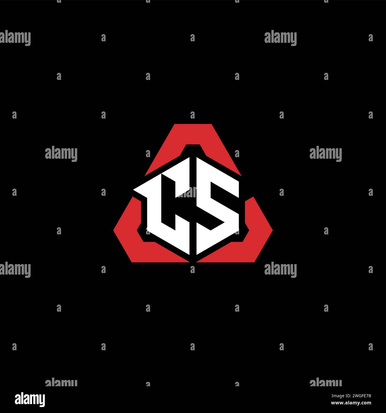 Logo iniziale CS concetto moderno e futuristico per il logo esport o gaming Illustrazione Vettoriale
