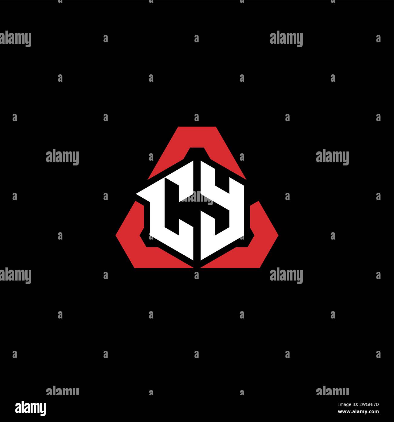 Logo iniziale CY concetto moderno e futuristico per il logo esport o gaming Illustrazione Vettoriale
