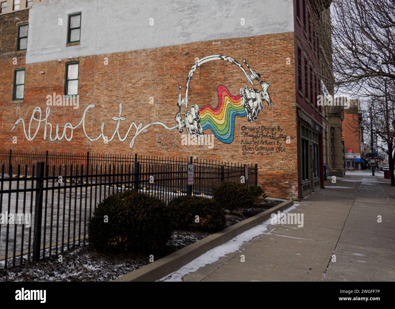 Murale di Ohio City, Cleveland, OH Foto Stock