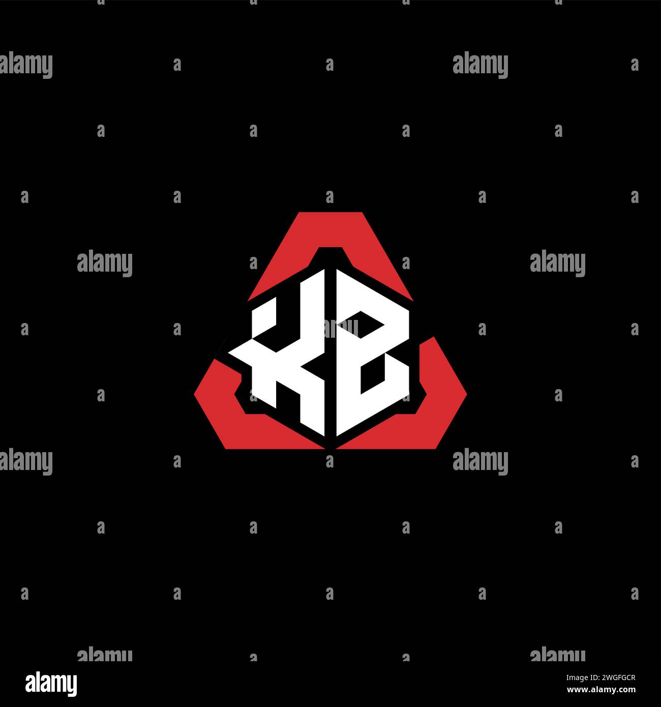 Logo iniziale KB concetto moderno e futuristico per il logo esport o gaming Illustrazione Vettoriale