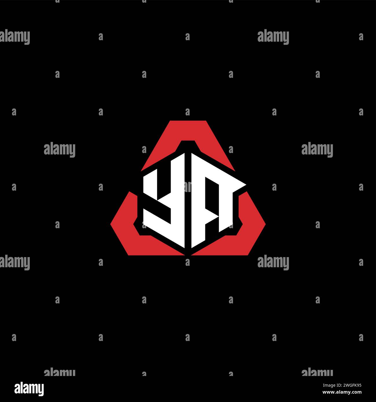 Logo iniziale concetto moderno e futuristico per il logo esport o gaming Illustrazione Vettoriale