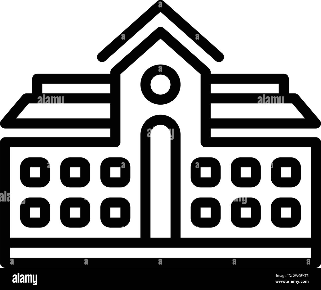 Icona per il campus, l'università Illustrazione Vettoriale