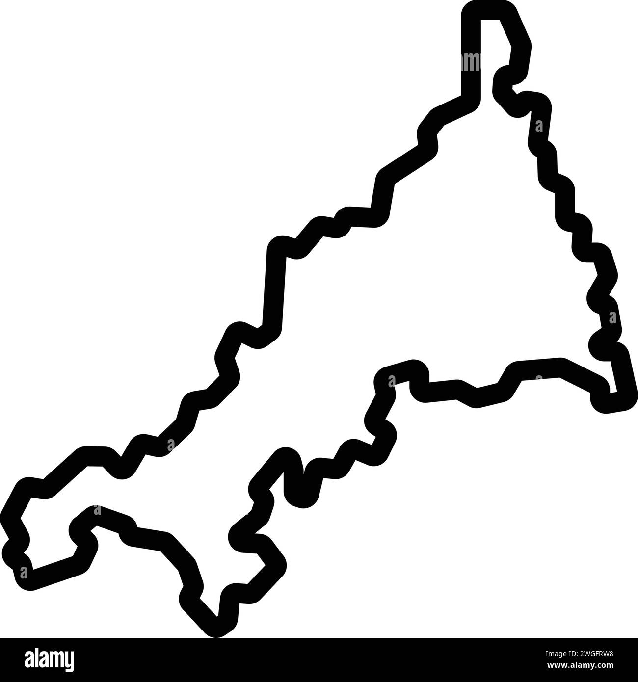 Icona per cornovaglia, regno unito, mappa Illustrazione Vettoriale