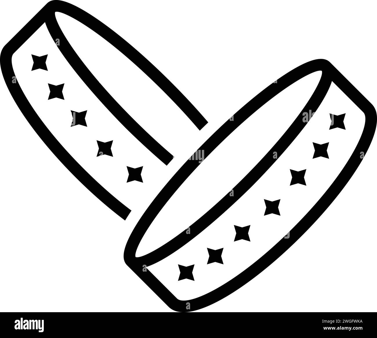 Icona per fasce, braccialetto Illustrazione Vettoriale