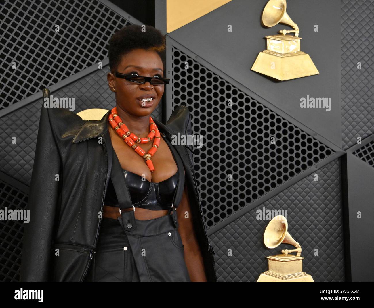 Los Angeles, Stati Uniti. 4 febbraio 2024. Folake Olowofoyeku partecipa al 66° Grammy Awards annuale alla Crypto.com Arena di Los Angeles domenica 4 febbraio 2024. Foto di Jim Ruymen/UPI credito: UPI/Alamy Live News Foto Stock