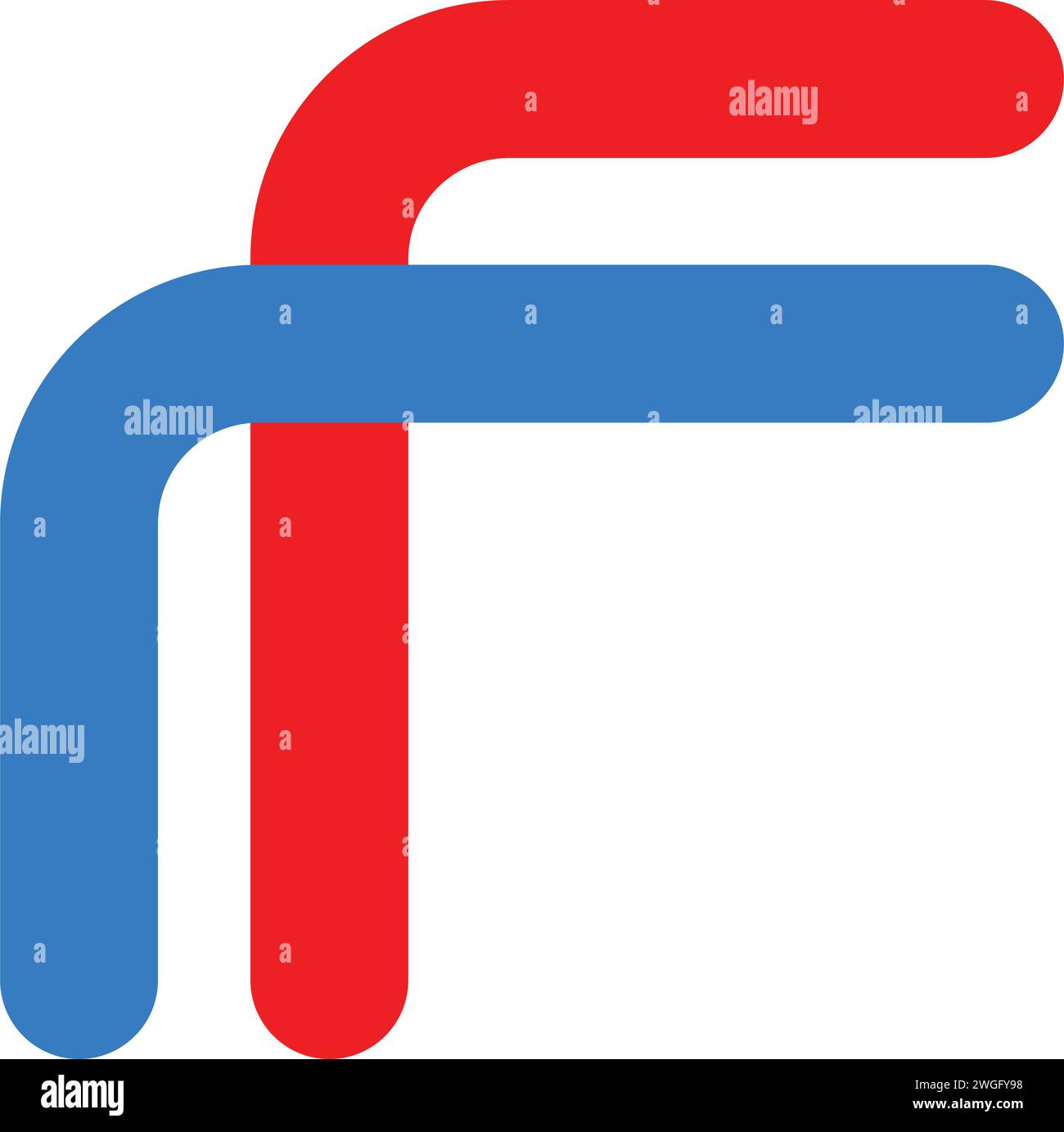 Illustrazione vettoriale del logo lettera F. Illustrazione Vettoriale