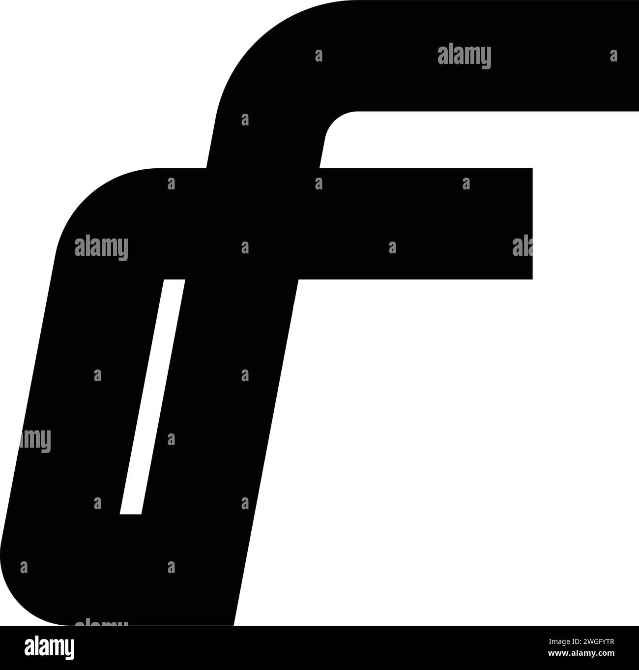 Illustrazione vettoriale del logo lettera F. Illustrazione Vettoriale