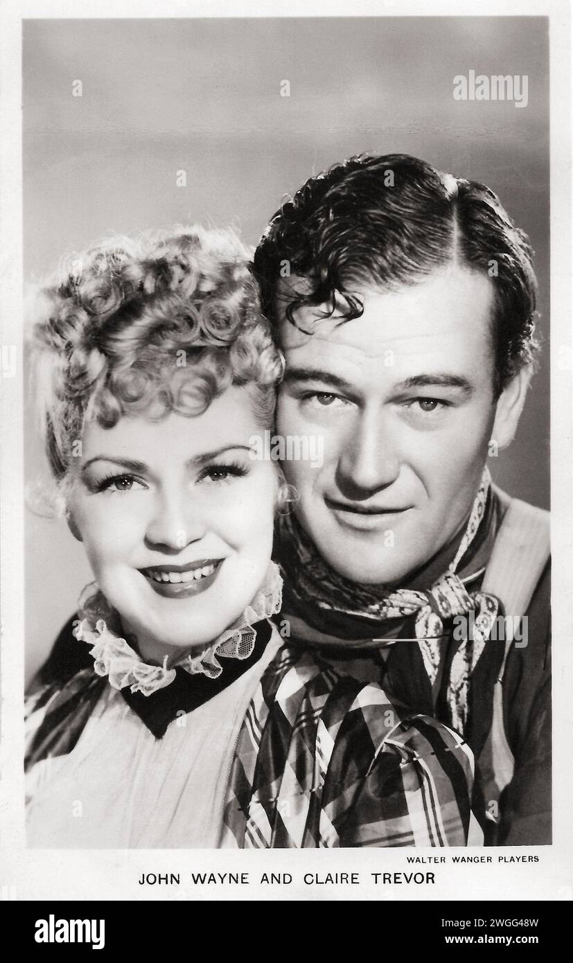 John Wayne e Claire Trevor in Stagecoach (1939) foto pubblicitaria - Walter Wanger Players Foto Stock