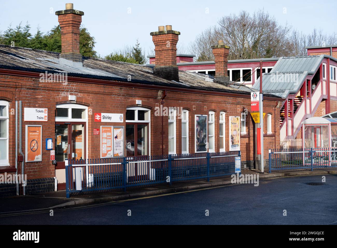 Shirley Railway station, West Midlands, Inghilterra, Regno Unito Foto Stock
