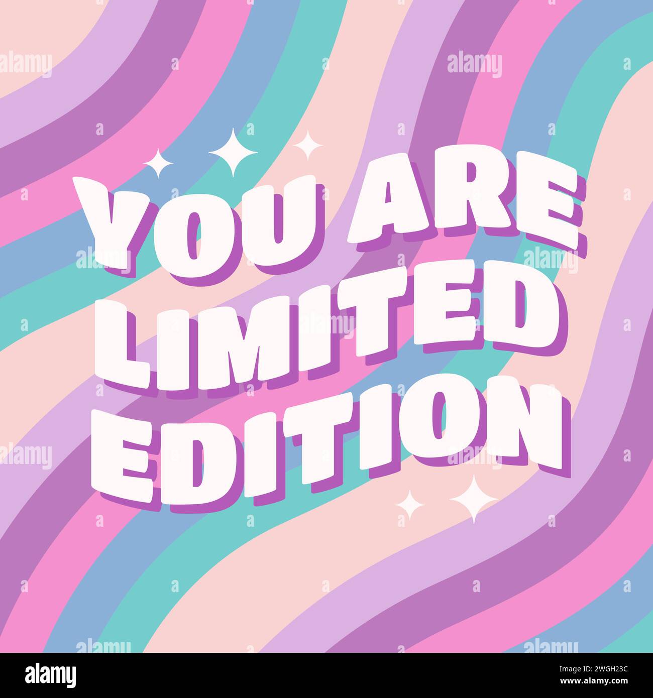 Sei una frase positiva e motivazionale in edizione limitata. Slogan retrò per manifesti e pianificatori. Illustrazione vettoriale Illustrazione Vettoriale