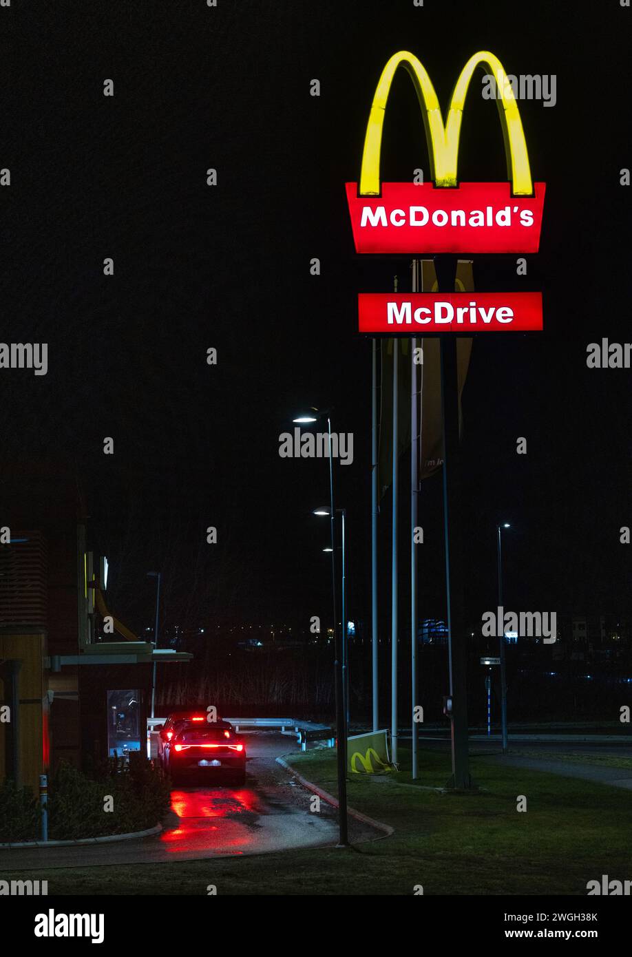 Un ristorante McDonald's. Foto Stock