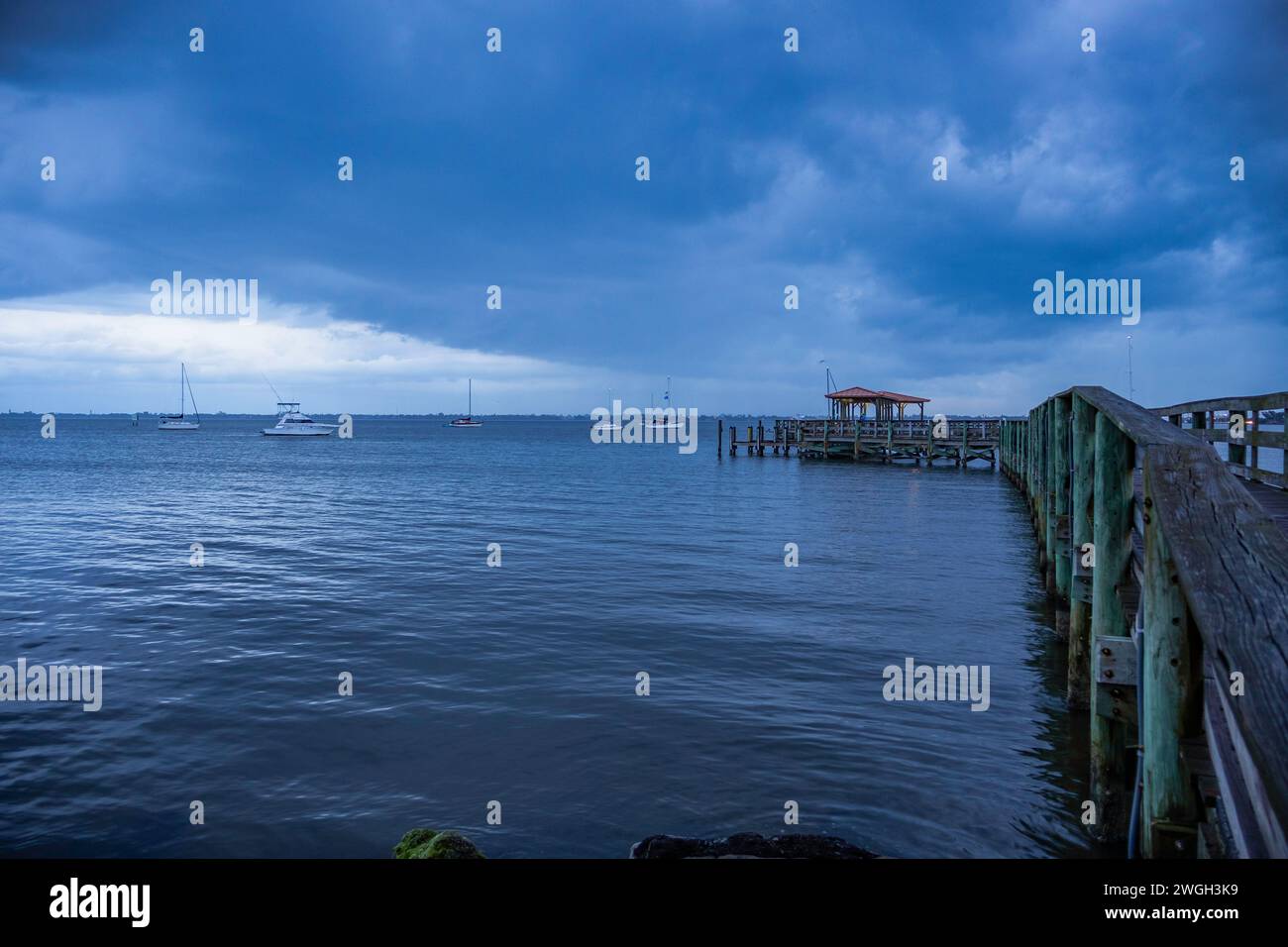 Laguna fluviale indiana Foto Stock