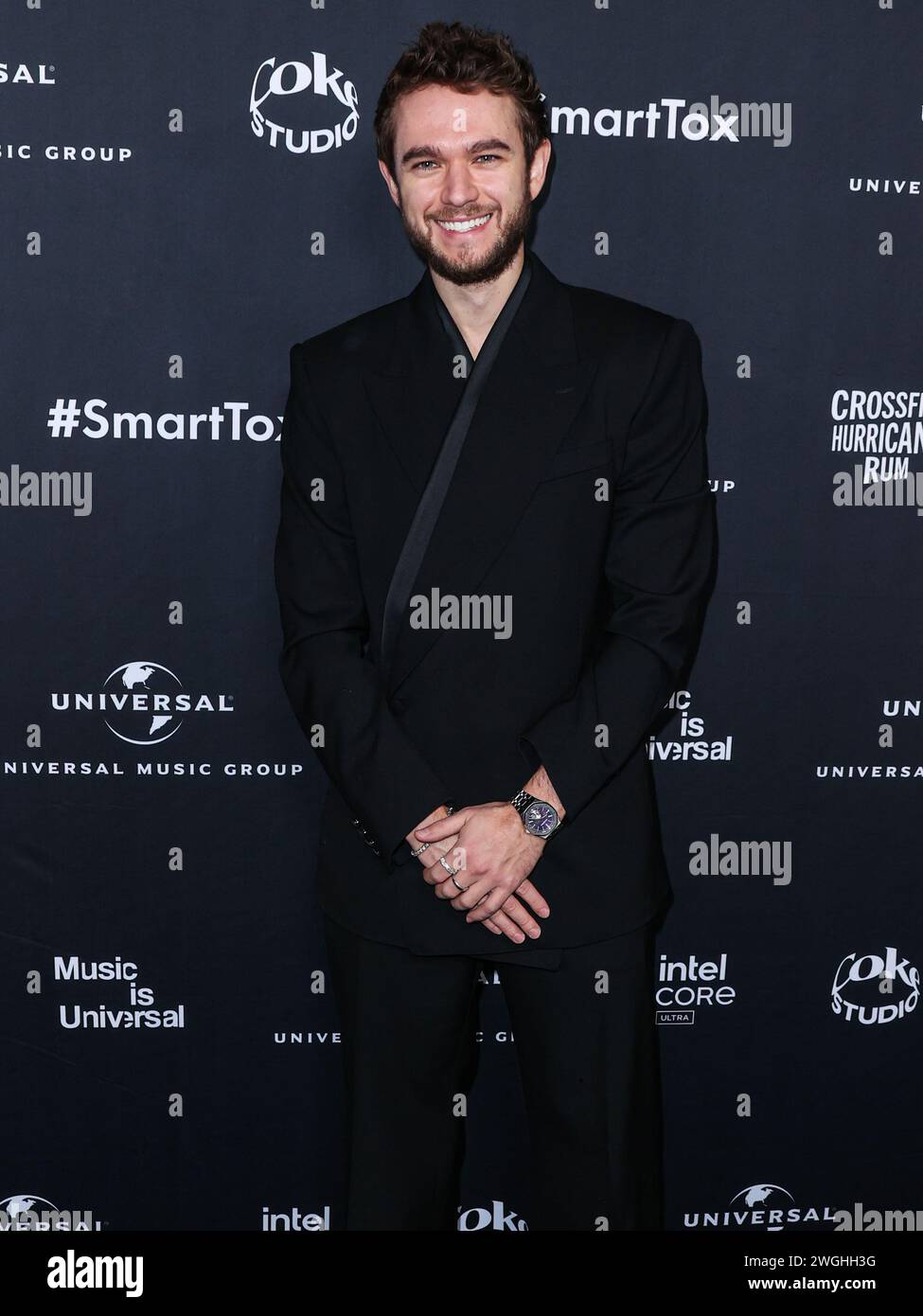 HOLLYWOOD, LOS ANGELES, CALIFORNIA, USA - 04 FEBBRAIO: Zedd arriva al 2024 66° GRAMMY Awards After Party dell'Universal Music Group tenutosi al nya Studios WEST il 4 febbraio 2024 a Hollywood, Los Angeles, California, Stati Uniti. (Foto di Xavier Collin/Image Press Agency) Foto Stock