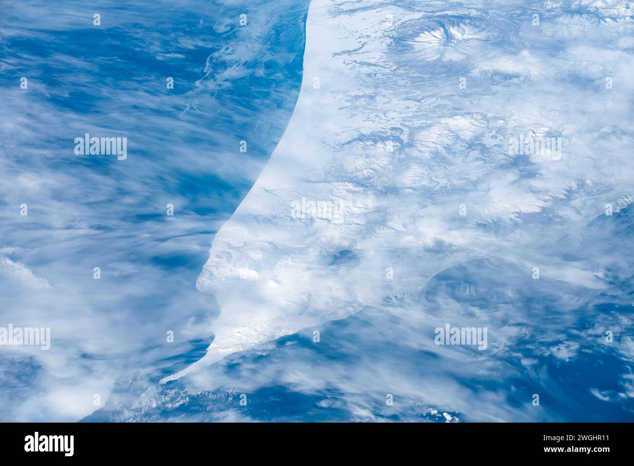 Nuvola atmosfera di paesaggio nuvoloso clima nel pianeta Terra Foto Stock