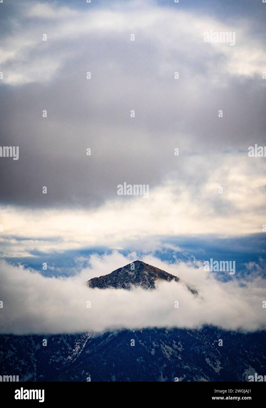 No Snow on Mountains - Cambre d'Az, Pyrenees Orientales, gennaio 2024 Foto Stock