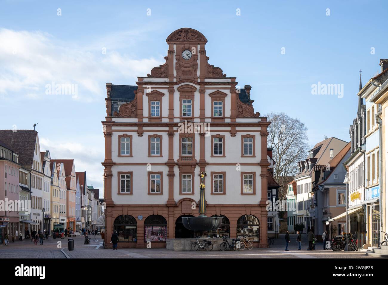 , Reisen, Deutschland, Rheinland-Pfalz, Speyer, Maximilianstrasse, 05.02.2024, Barockes Gebäude 'alte Münze' in der Speyerer Innenstadt. Foto Stock