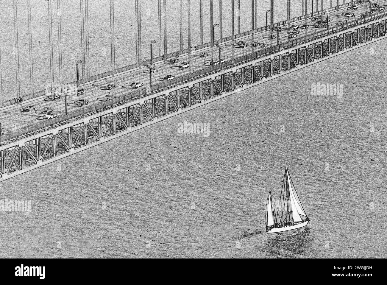 Il Golden Gate Bridge, San Francisco, USA Foto Stock