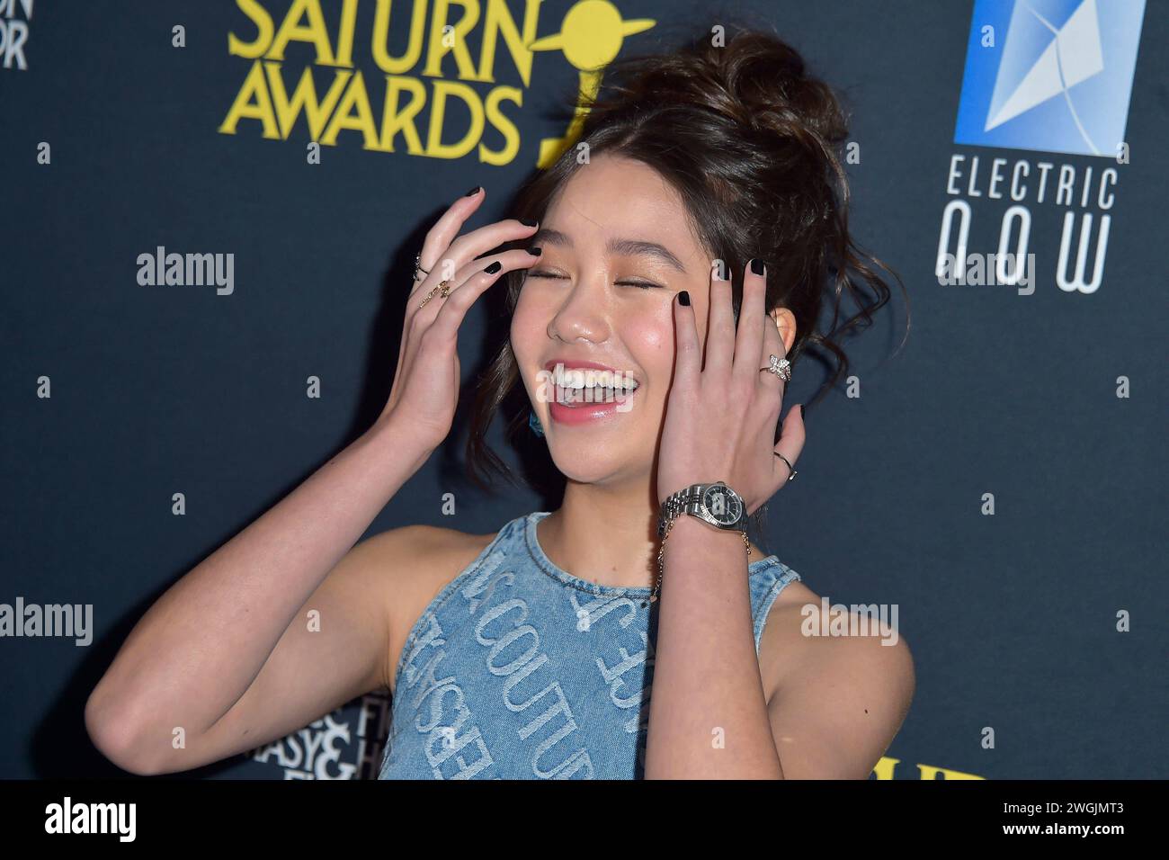 Trinity Jo-li Bliss bei der Verleihung der 51. Saturn Awards 2024 presso Los Angeles Marriott Burbank Airport Hotel. Burbank, 04.02.2024 *** Trinity Jo li Bliss alla presentazione dei Saturn Awards 51 2024 al Los Angeles Marriott Burbank Airport Hotel Burbank, 04 02 2024 foto:xD.xStarbuckx/xFuturexImagex saturn 4303 Foto Stock