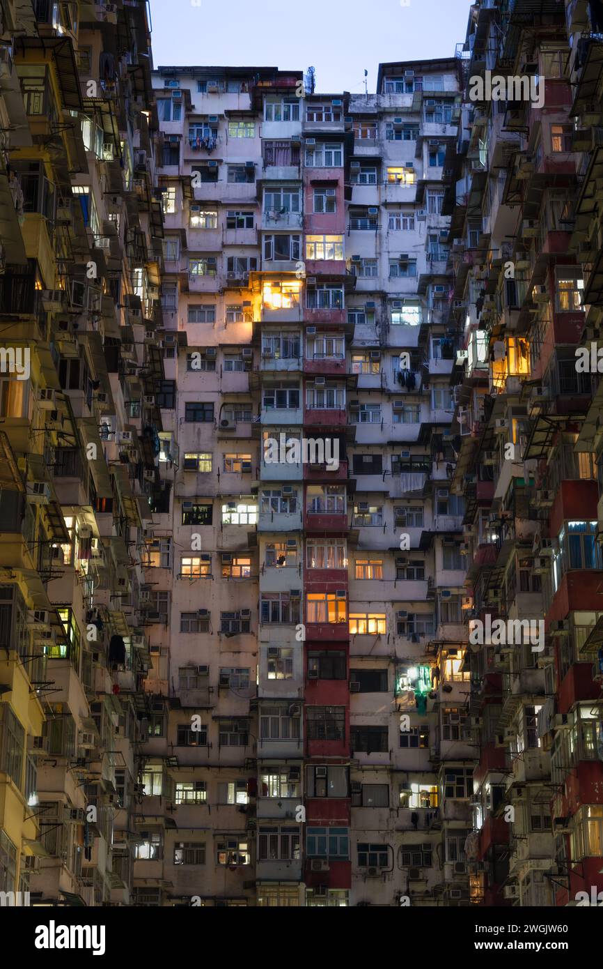 Il Monster Building di Hong Kong. Foto Stock