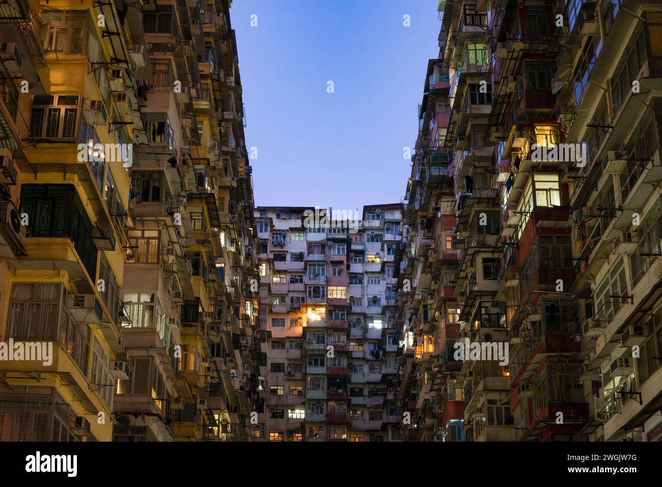 Il Monster Building di Hong Kong. Foto Stock