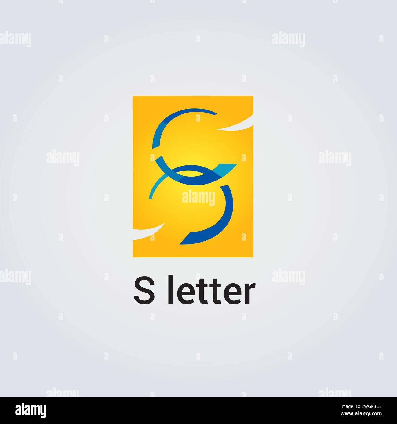 S Letter icona Design Logo singolo isolato marchio identità aziendale vari colori modello modificabile monogramma vettoriale emblema illustrazione marchio Illustrazione Vettoriale