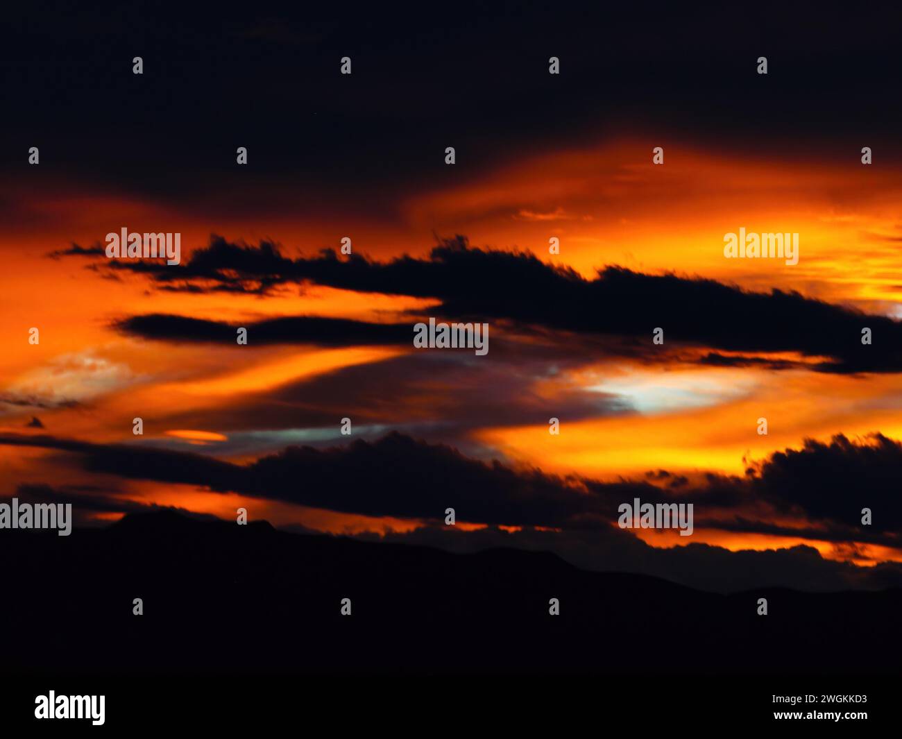 Tramonto sul White Sands National Park Foto Stock