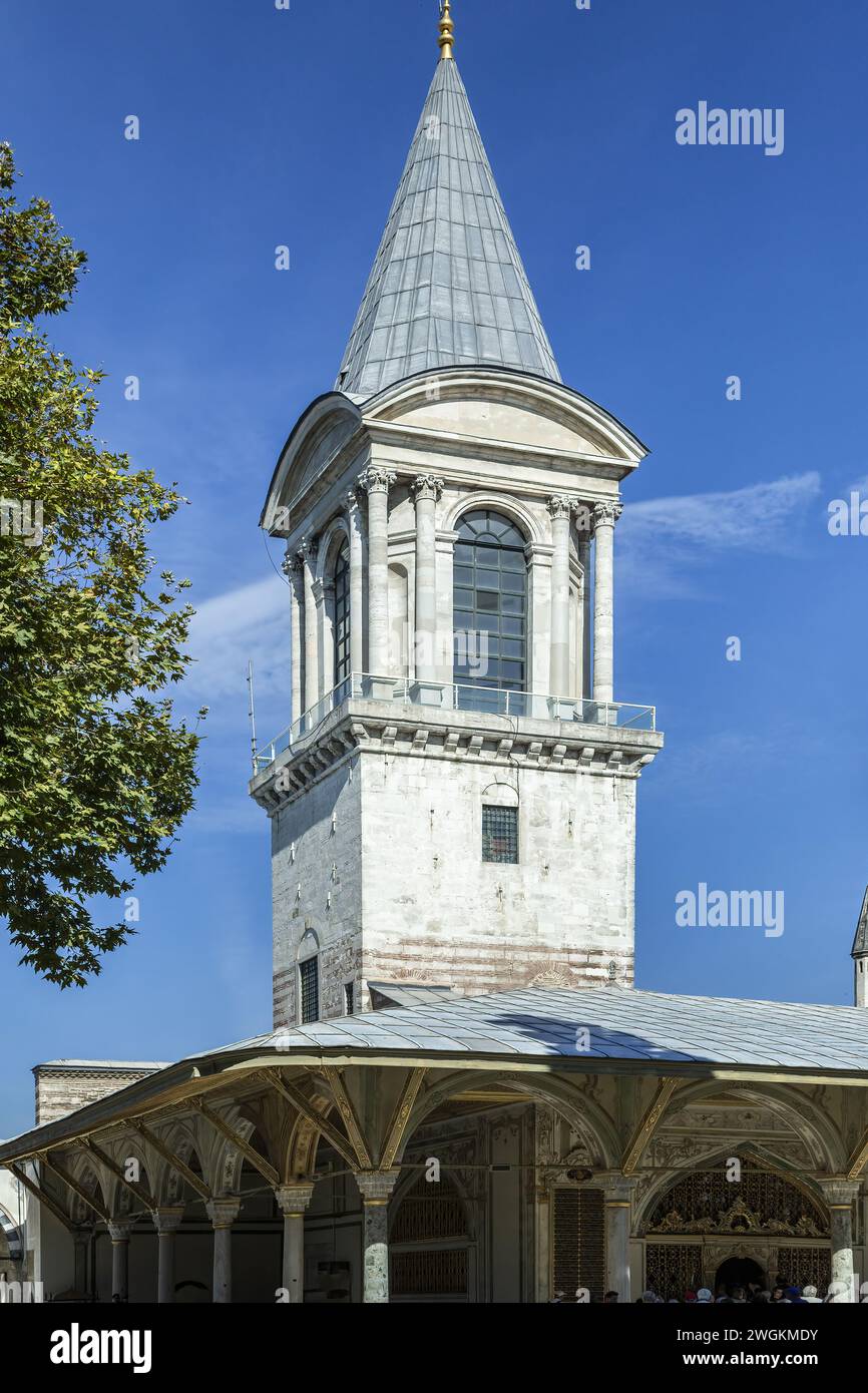 Torre della Giustizia, il palazzo di Topkapi, Istanbul, Turchia Foto Stock