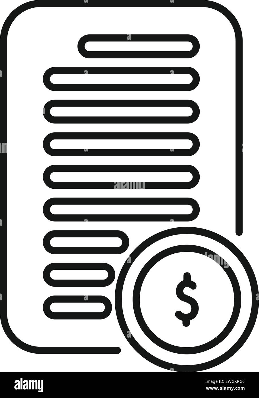 Immagine vettoriale dell'icona del documento cartaceo. Lavoratore. Cambiamento digitale Illustrazione Vettoriale