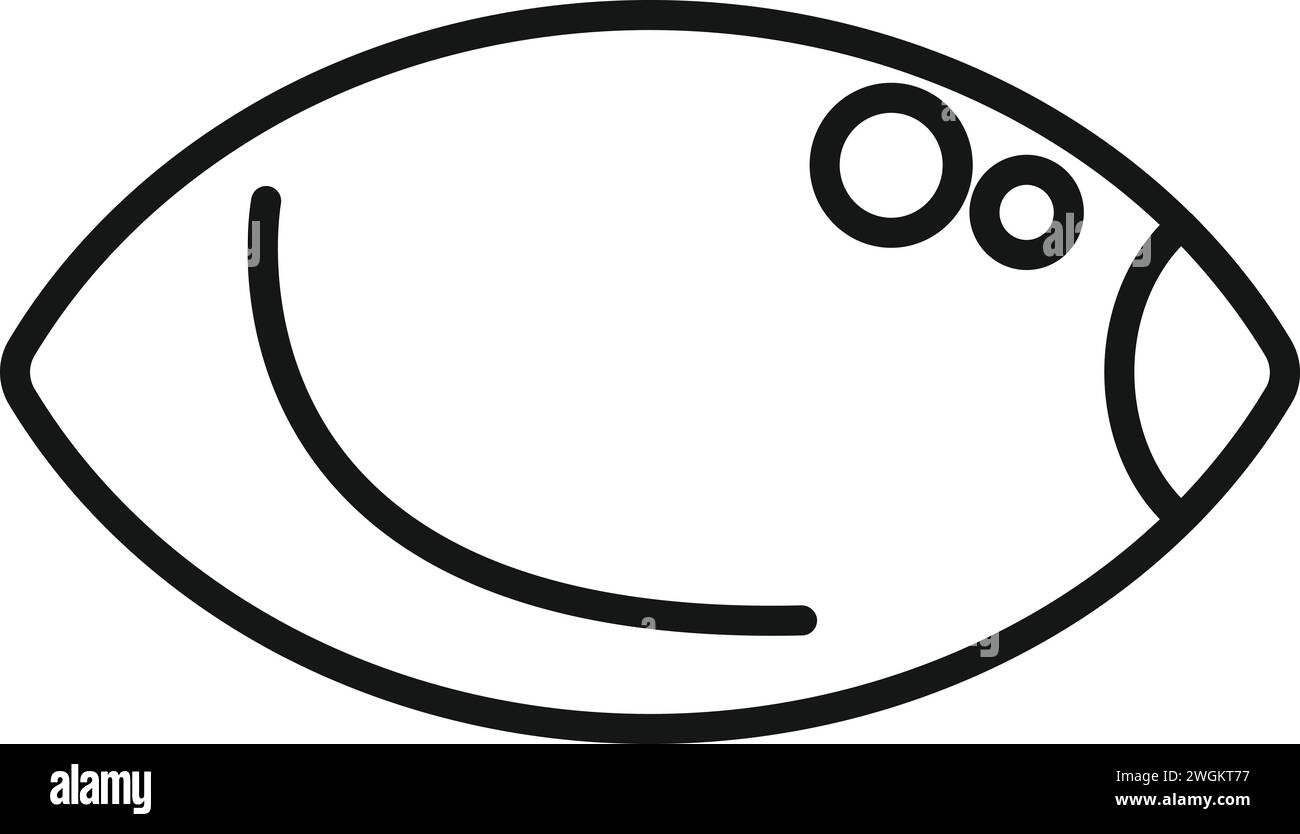 Vettore contorno icona fagioli di lenticchie. Zuppa di cereali. Pasto biologico Illustrazione Vettoriale