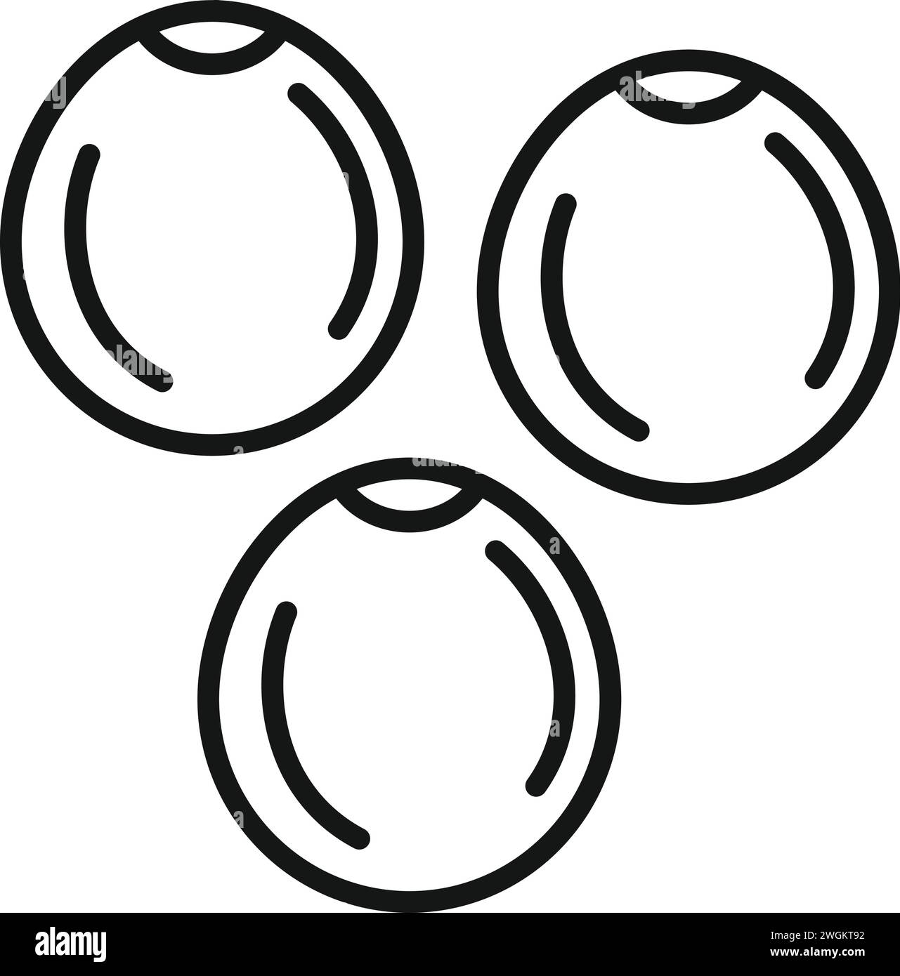 Vettore contorno icona lenticchie. Semi di cereali. Cibo per cereali sano Illustrazione Vettoriale