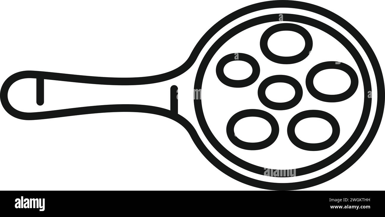 Cucchiaio di icona lenticchie contorno vettore. Energia della pianta del grano. Cucina del cibo Illustrazione Vettoriale