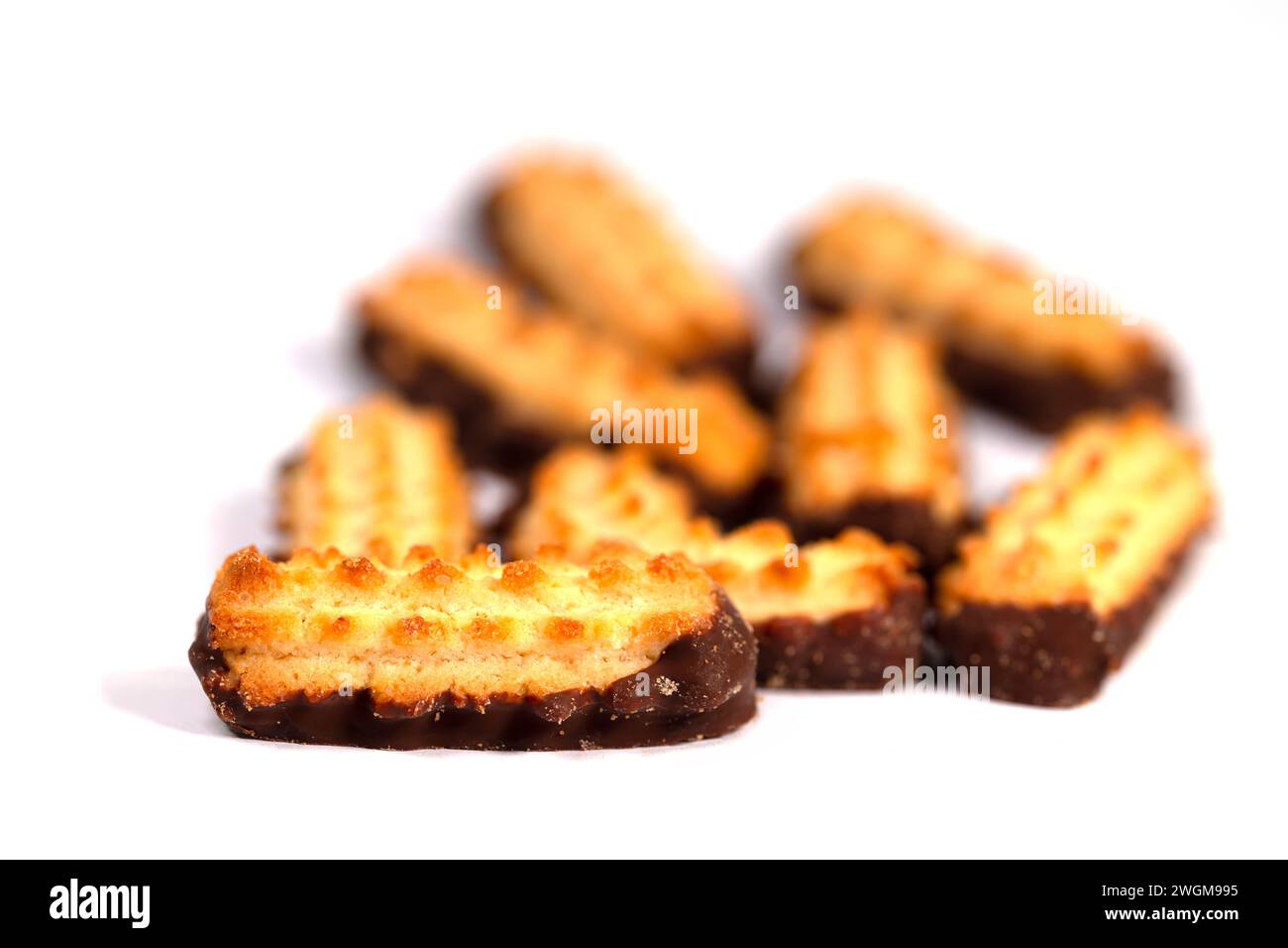Biscotti Spritz su sfondo bianco Foto Stock