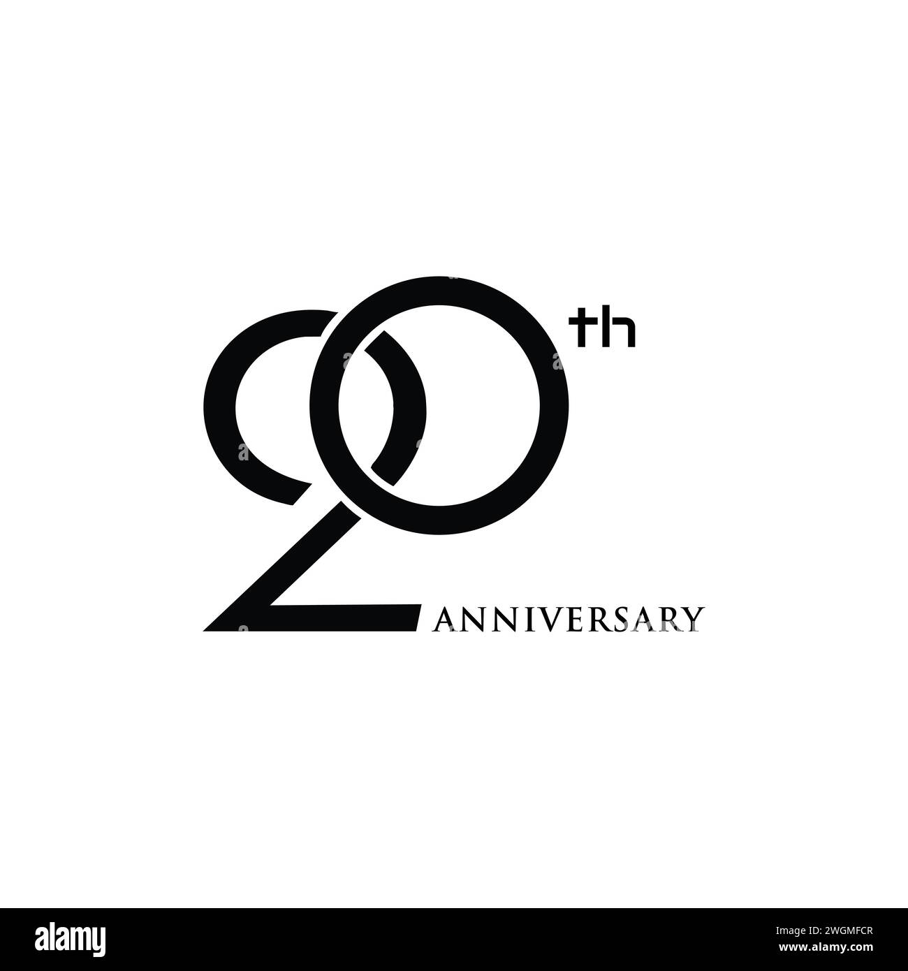 20° Logo Design. Illustrazione Vettoriale