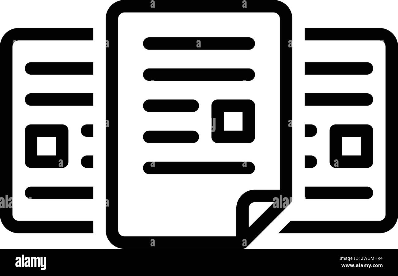 Icona per copia; documento Illustrazione Vettoriale