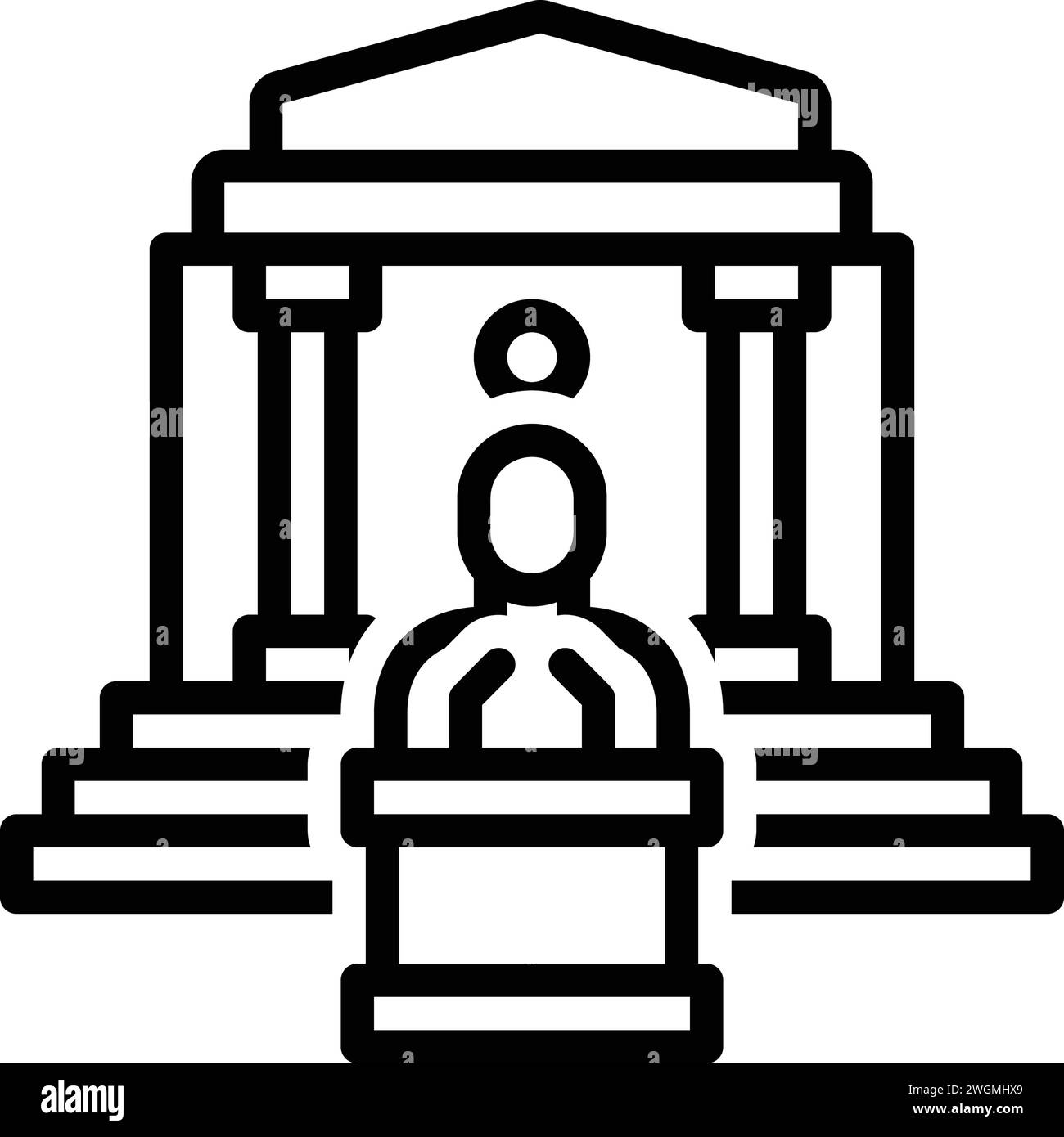 Icona per governare; tempio Illustrazione Vettoriale