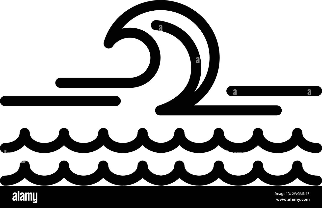 Icona per onda, ondulazione Illustrazione Vettoriale
