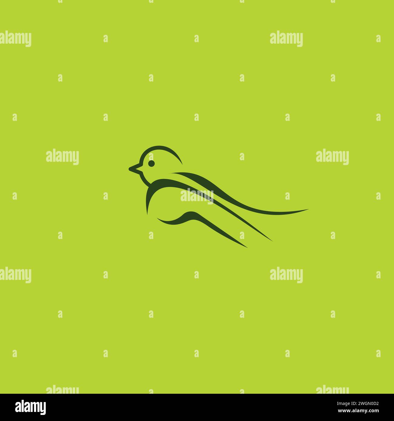 Logo Bird Abstract Simple Illustrazione Vettoriale
