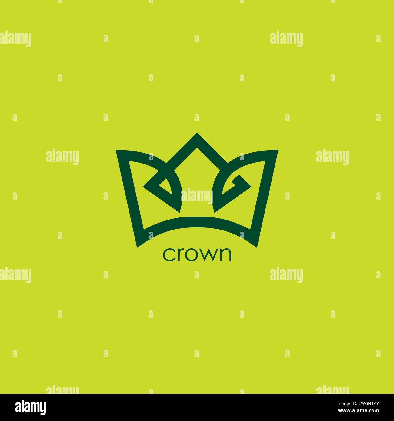 Illustrazione vettoriale del logo Crown. Icona della corona Illustrazione Vettoriale