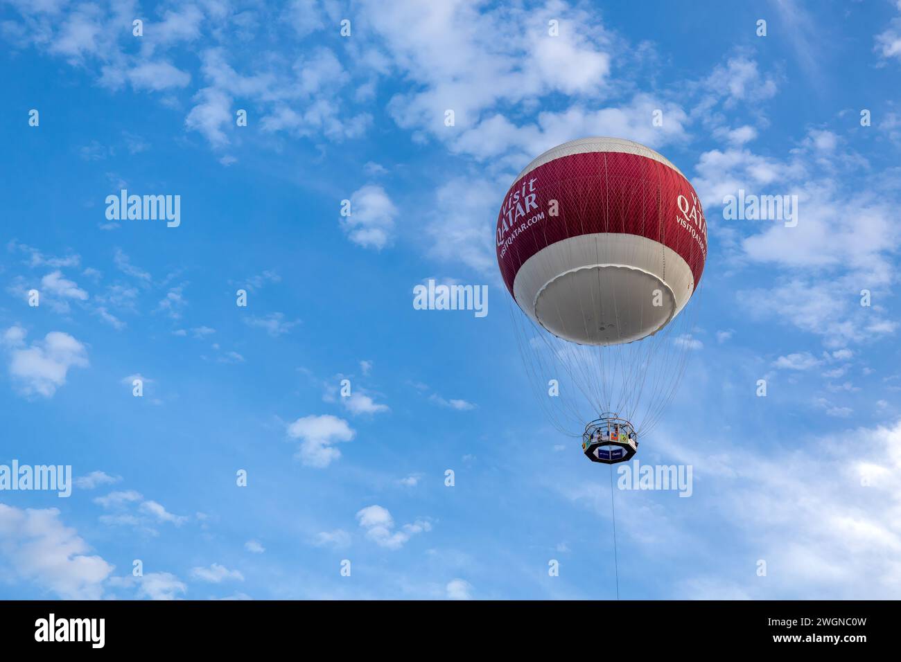 Doha, Qatar - 01 febbraio 2024: Mongolfiera l'esposizione internazionale dell'orticoltura 2023 visita Qatar Doha Foto Stock
