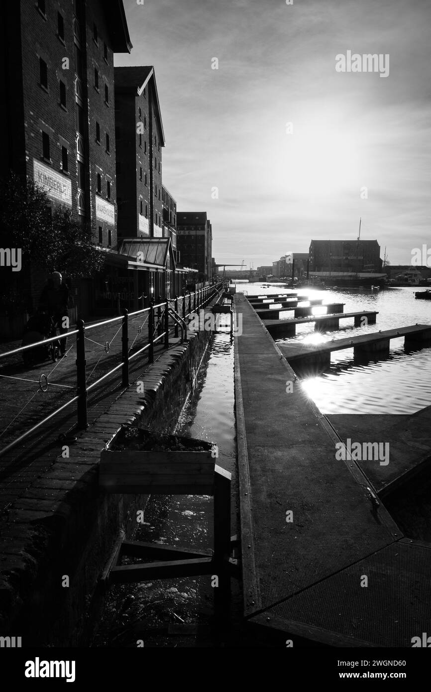 Kimberley Warehouse presso Gloucester Docks, Gloucestershire, Regno Unito Foto Stock