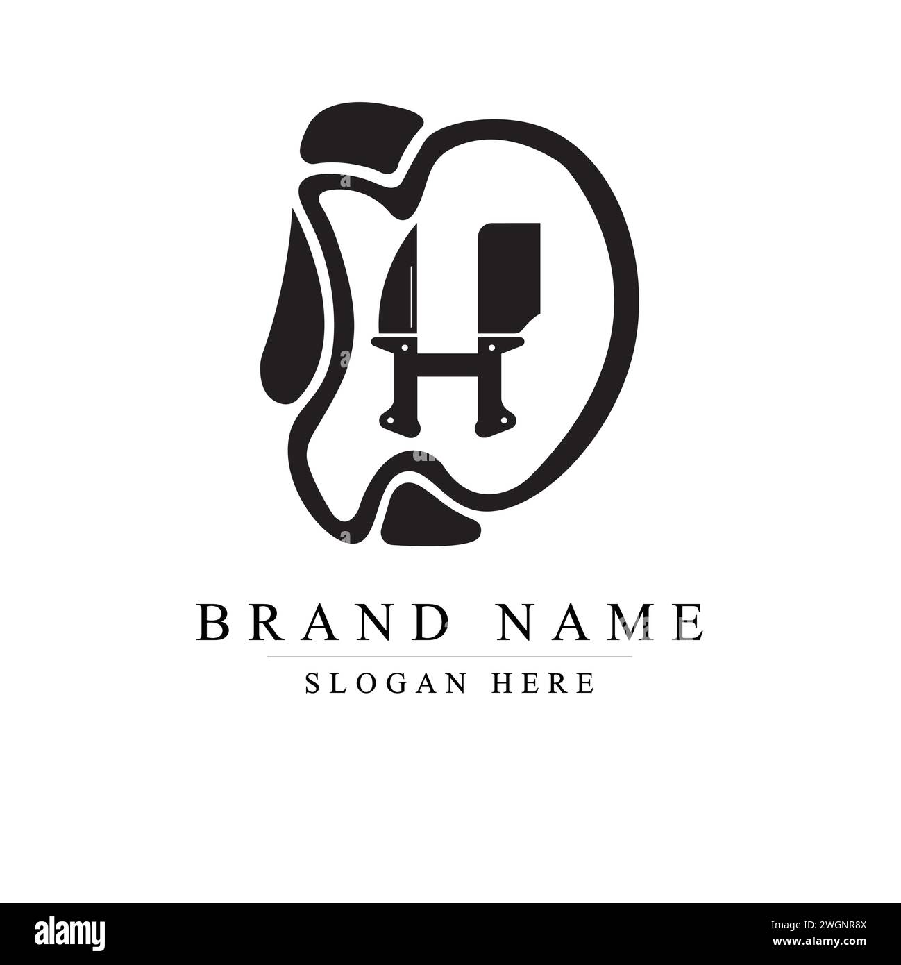 Design vettoriale con logo DH con lettera astratta, logo DH Illustrazione Vettoriale
