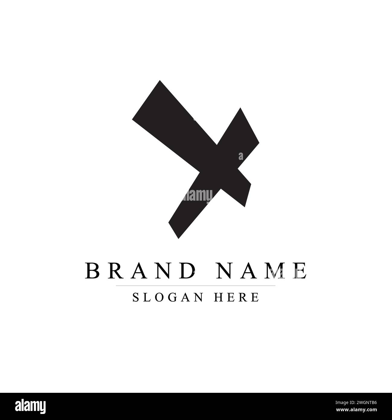 Logo design Letter X, Modern Abstract Letter X Logo, lettera minuscola iniziale logo X Illustrazione Vettoriale