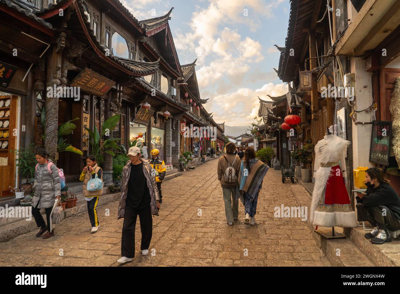 22 novembre 2023 - la città vecchia di Lijiang, Yunnan Cina Foto Stock