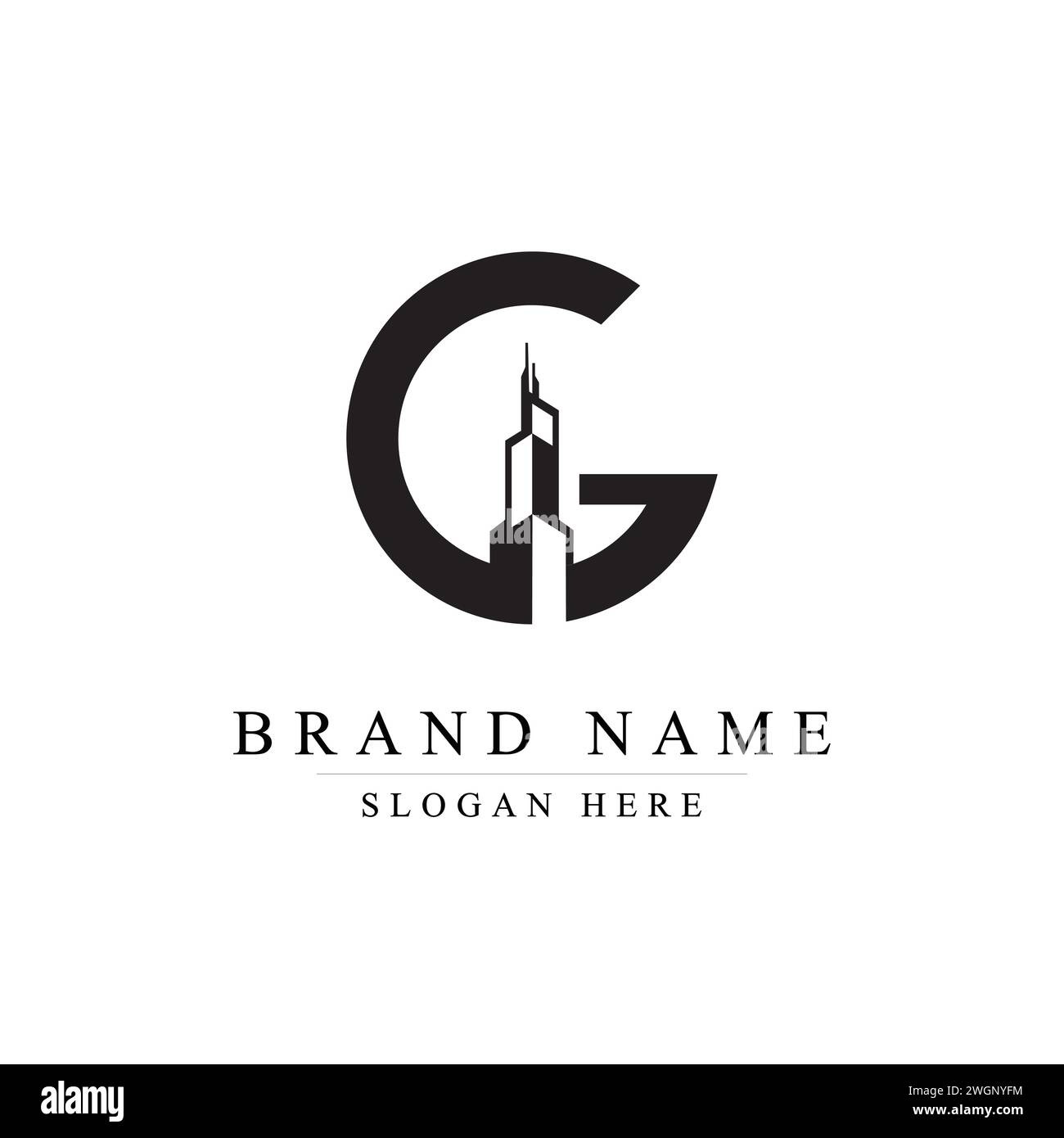G House la chiave per la tua casa da sogno, casa immobiliare connessa con lettera alfabetica G logo design, G logo design vettoriale illustrazione di immobili Illustrazione Vettoriale