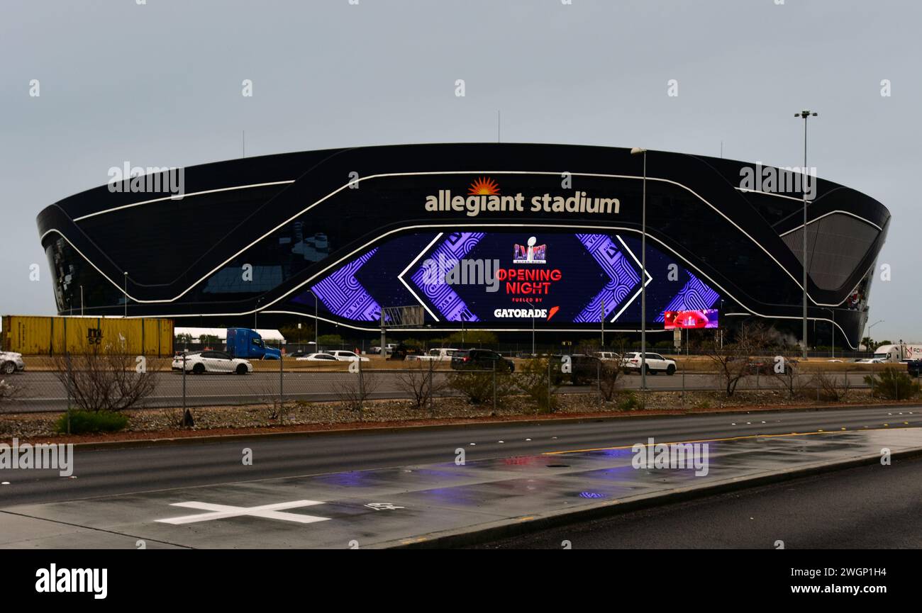 Las Vegas, Nevada, Stati Uniti, 5 febbraio 2024 - serata di apertura del Super Bowl LVIII dell'NFL all'Allegiant Stadium di Las Vegas, Nevada, Stati Uniti. Crediti: Ken Howard/Alamy Live News Foto Stock