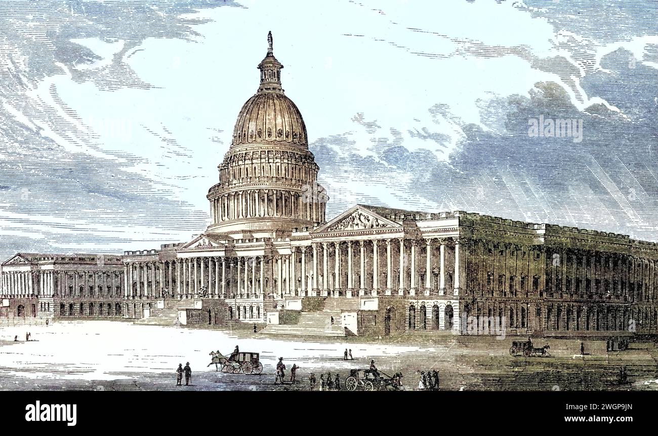 Campidoglio Washington DC USA, XIX secolo Foto Stock
