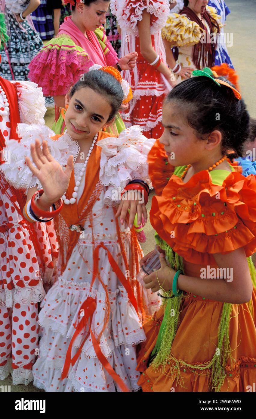 Spagna, Andalousia, Siviglia, Feria de abril de Sevilla - la Fiera di aprile di Siviglia, Foto Stock